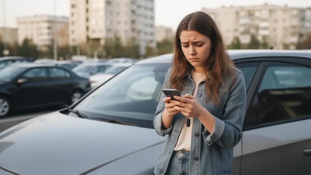 Woman locked out of car calling locksmith